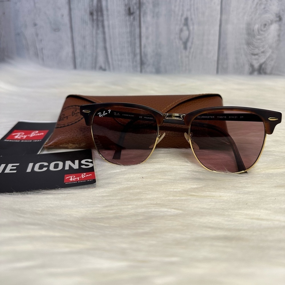 RAY-BAN polarized unisex clubmaster sunglasses